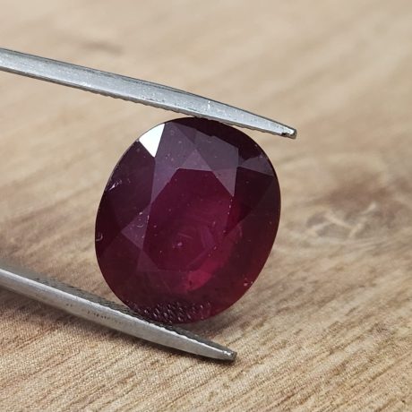 9.58 אובל קראט רובי אמיתי גלס מטופל דם יונה