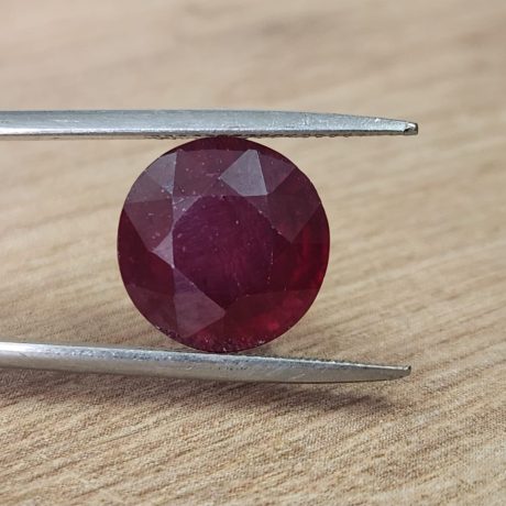 9.73 קראט רובי עגול אמיתי גלס מטופל אדום דם יונה