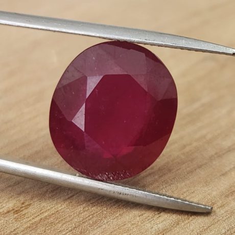 11.85 קראט רובי אמיתי גלס מטופל לשיבוץ אבן אודם