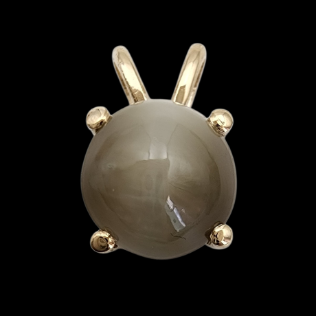 תליון יחודי אבן עין החתול לברכה והצלחה סגולה קבלית זהב 14 צהוב