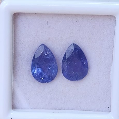 3.50 קראט זוג טנזנייט טיפות לשיבוץ